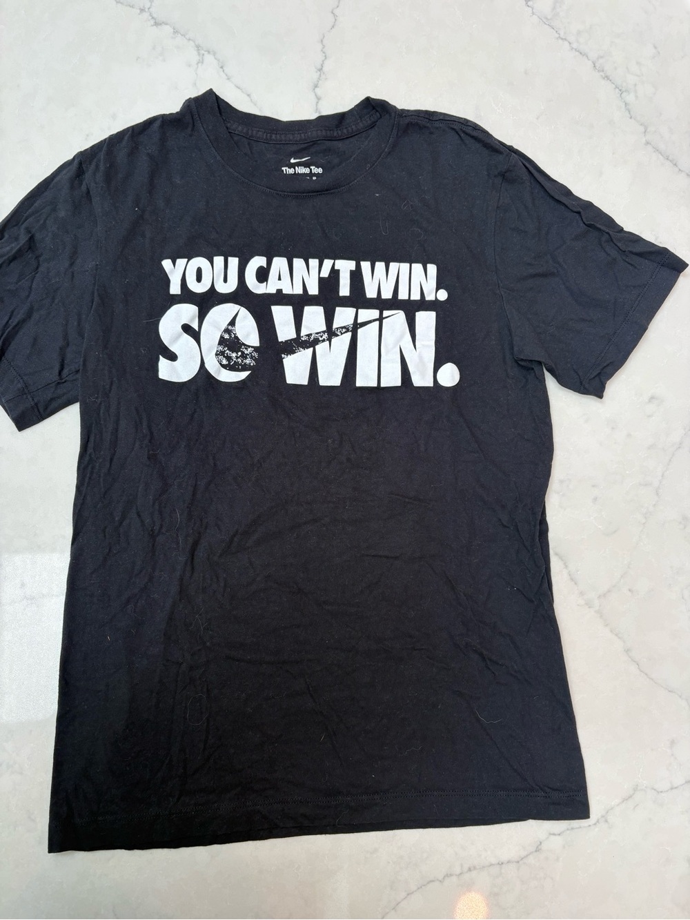 Nike Black Graphic Tee - "You Can't Win"